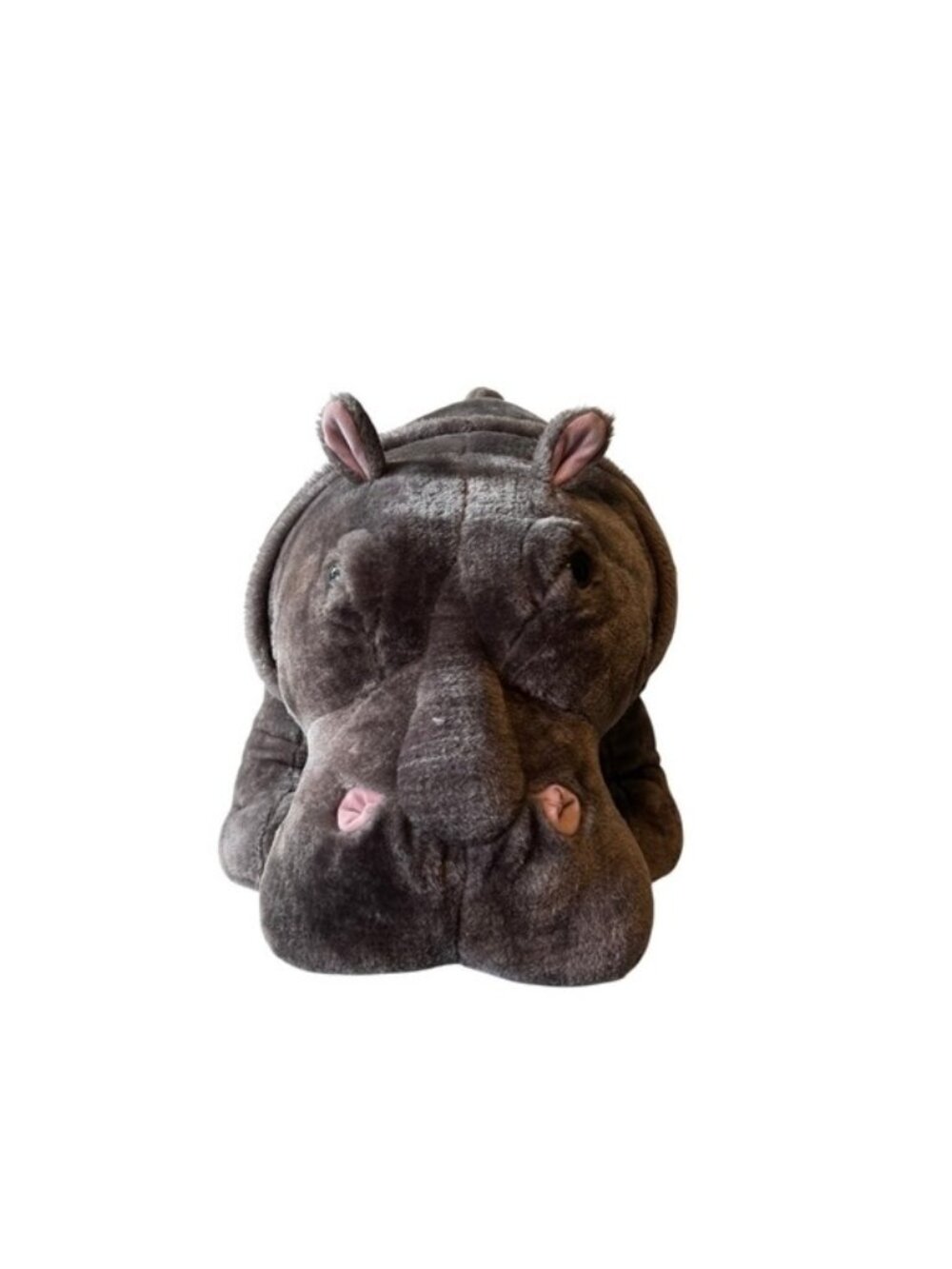 Melissa & Doug Lifelike Plush Hippo Stuffed Animal Standing Grey Large 26 Inch